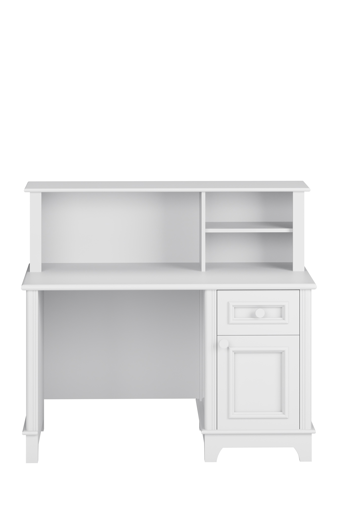 میز تحریر تک لوکا + کتابخانه A (سفید)