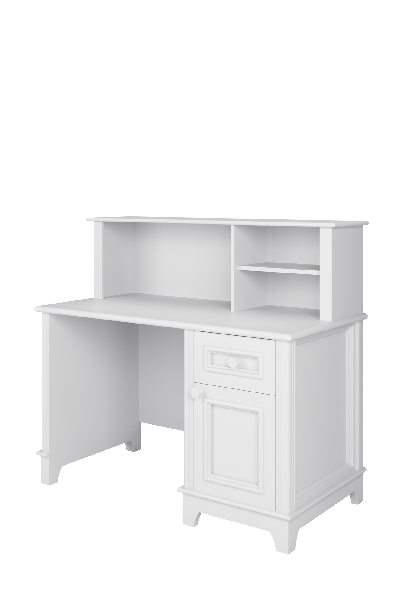 میز تحریر تک لوکا + کتابخانه A (سفید)