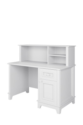 میز تحریر تک لوکا + کتابخانه A (سفید)