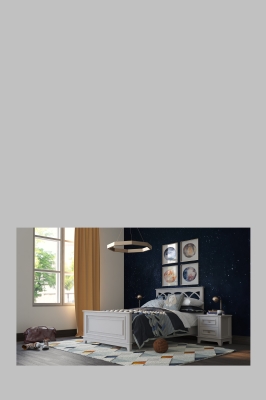 میز تحریر تک لوکا + کتابخانه A (سفید)
