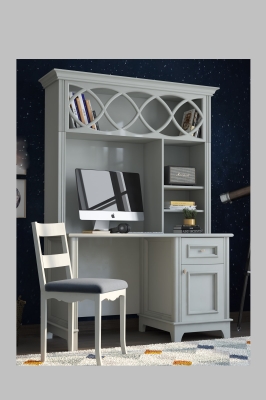 میز تحریر تک لوکا + کتابخانه A (سفید)
