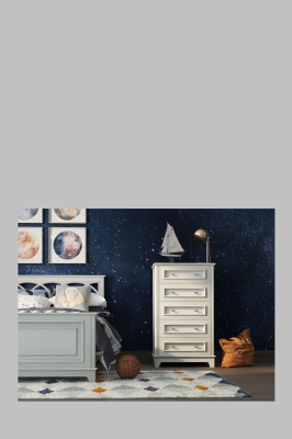 میز تحریر تک لوکا + کتابخانه A (سفید)