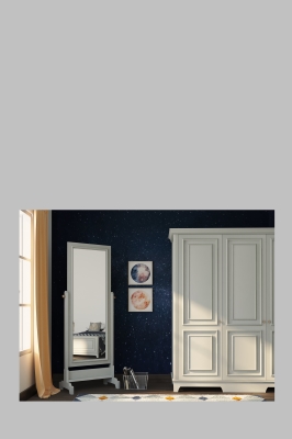 میز تحریر تک لوکا + کتابخانه A (سفید)