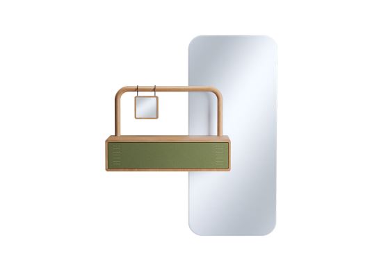 میز آرایش هور بدون نور راش