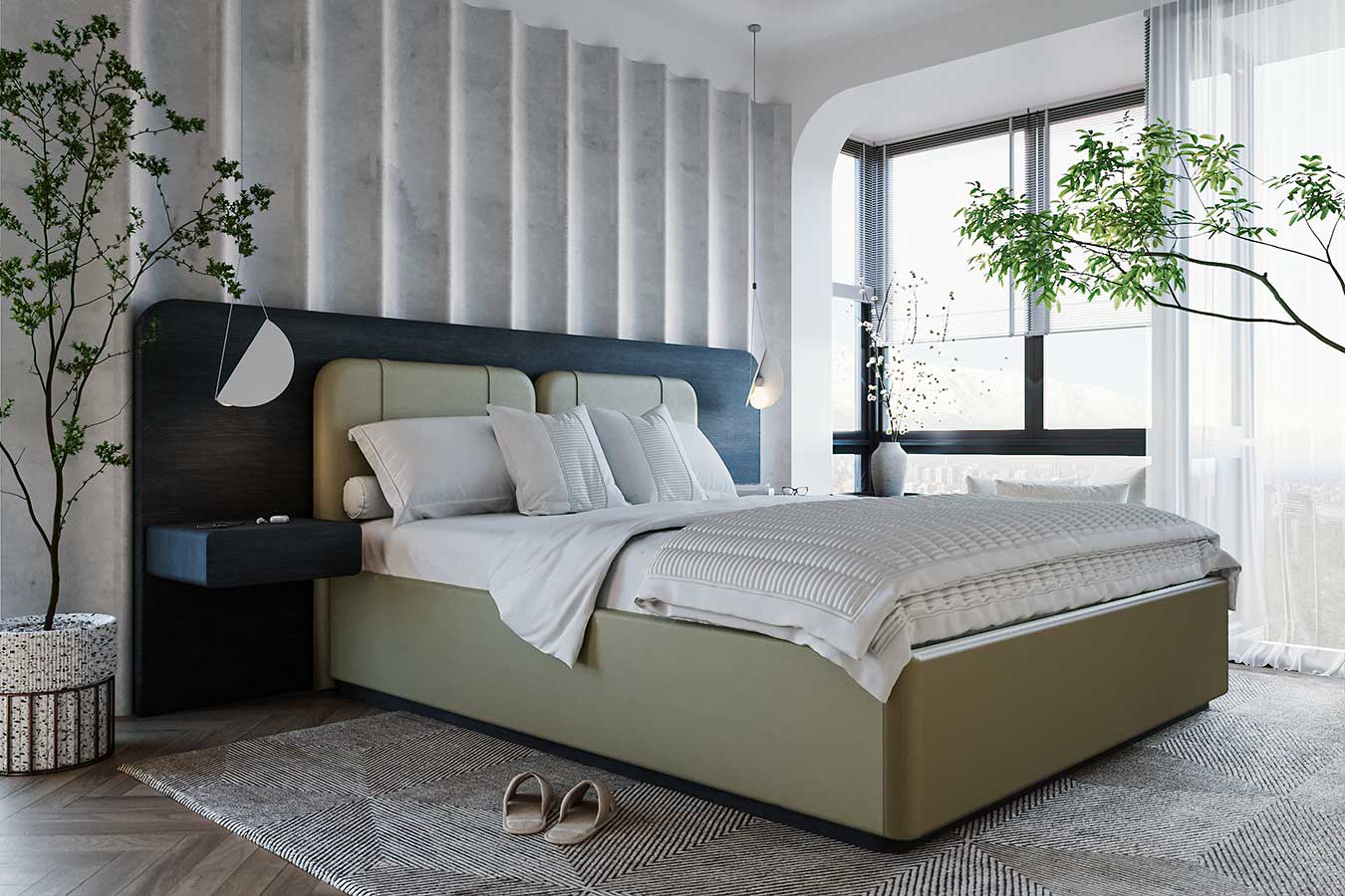 میز آرایش با آیینه قدی دامون