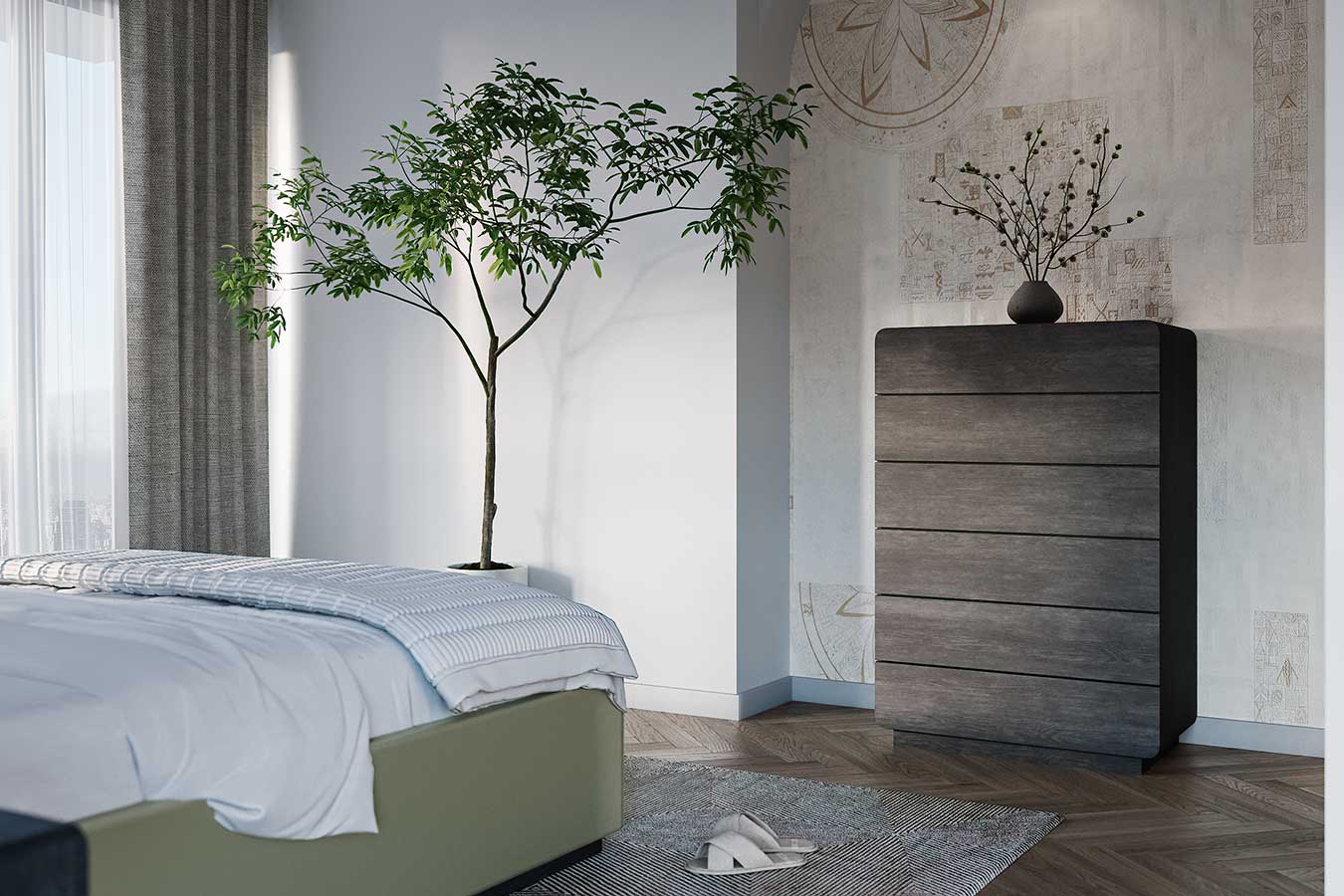 میز آرایش با آیینه قدی دامون